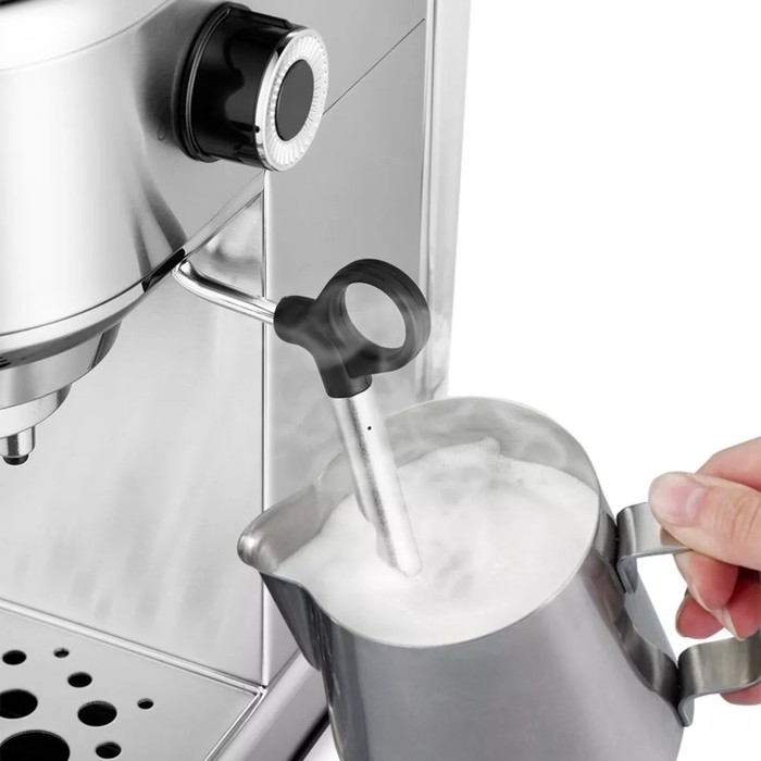 Кофеварка Kitfort КТ-7193, рожковая, 1450 Вт, 1 л, капучинатор, серебристая Кофеварка Kitfort КТ-7193, рожковая, 1450 Вт, 1 л, капучинатор, серебристая