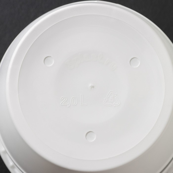 Горшок для цветов с поддоном «Венеция», 2 л, d=16 см, цвет белый Горшок для цветов с поддоном «Венеция», 2 л, d=16 см, цвет белый