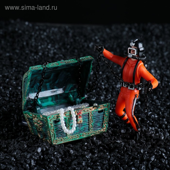 Распылитель подвижный  Распылитель подвижный "Аквалангист и сундук сокровищ"