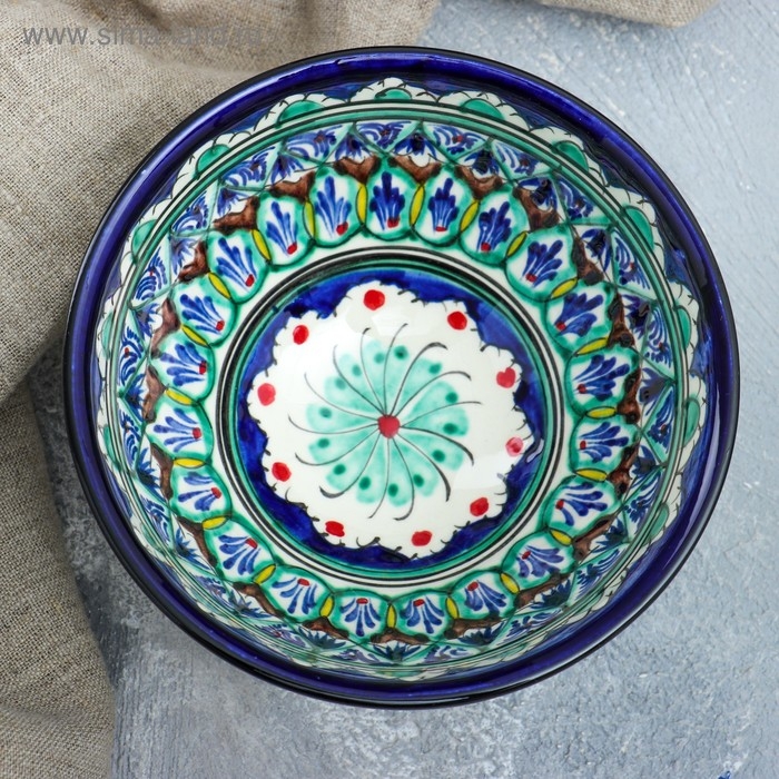 Коса Риштанская Керамика  Коса Риштанская Керамика "Узоры" 15 см, малая, микс