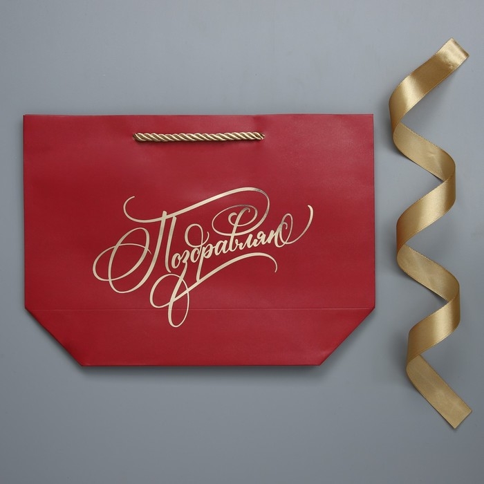 Пакет подарочный, упаковка, «Поздравляю от души», 19 х 20 х 9 см Пакет подарочный, упаковка, «Поздравляю от души», 19 х 20 х 9 см