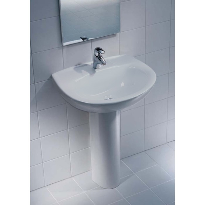 Умывальник ЛЗСФ Умывальник ЛЗСФ "Антей", ширина 550 мм, без перелива, с отв. под смеситель, без пьедестала