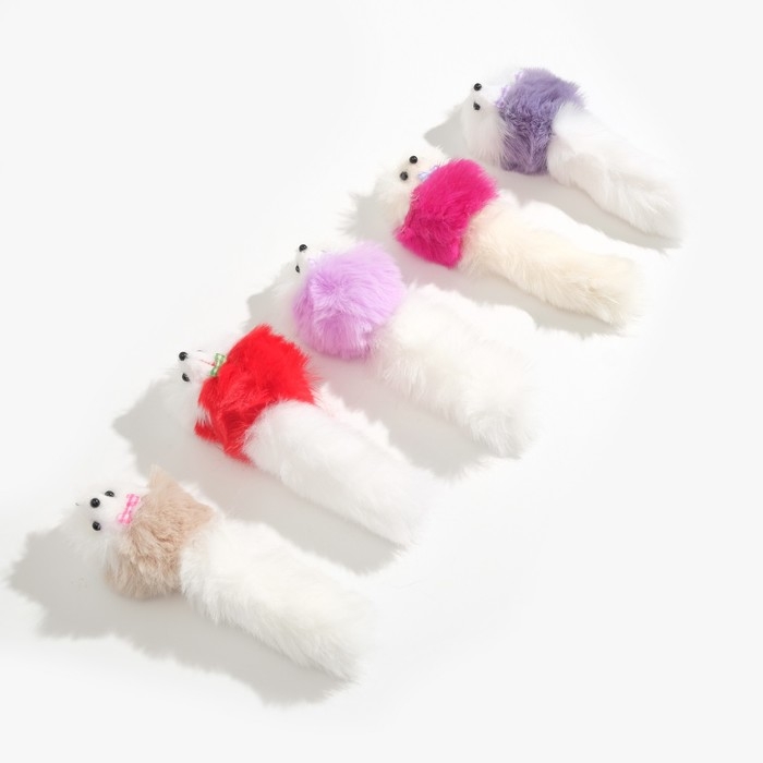 Мышь из искусственного меха, до 17 см с хвостом, микс цветов Мышь из искусственного меха, до 17 см с хвостом, микс цветов