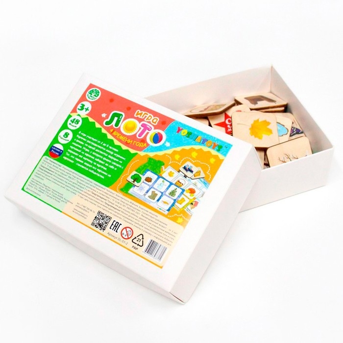 Лото детское «4 времени года» квадратные фишки Лото детское «4 времени года» квадратные фишки