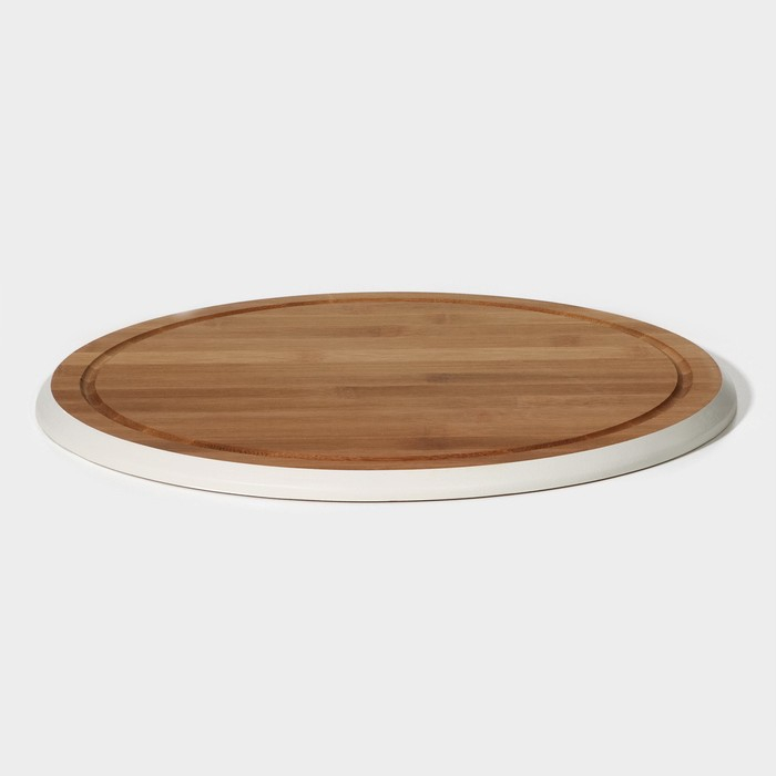 Блюдо для подачи с крышкой Heaven, d=33 см, бамбук, стекло, цвет МИКС