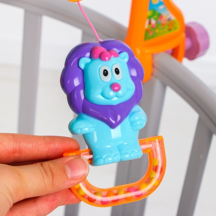 Мобиль музыкальный на кроватку «Музыкальные листья. Зверятки 2», на батарейках, Крошка Я Мобиль музыкальный на кроватку «Музыкальные листья. Зверятки 2», на батарейках, Крошка Я