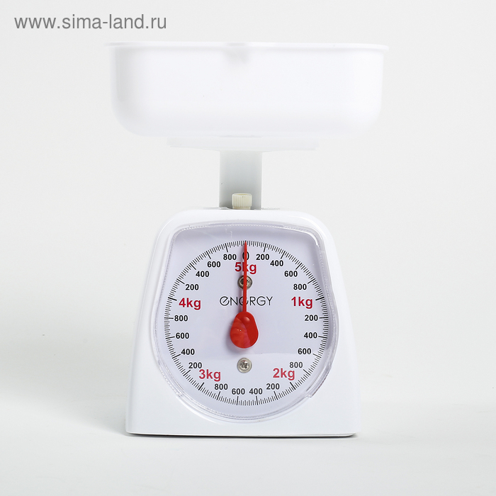 Весы кухонные ENERGY EN-406МК, механические, до 5 кг, белые Весы кухонные ENERGY EN-406МК, механические, до 5 кг, белые