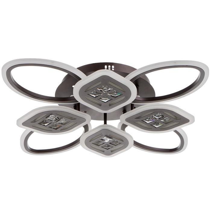 Люстра с ПДУ 1162/8CF LED 160Вт 3000-6000К диммер кофе 70х70х10 см BayerLux