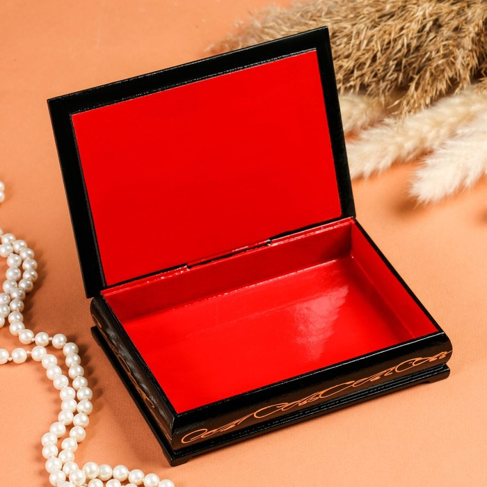 Шкатулка «Цветы», 11×16 см, лаковая миниатюра Шкатулка «Цветы», 11×16 см, лаковая миниатюра