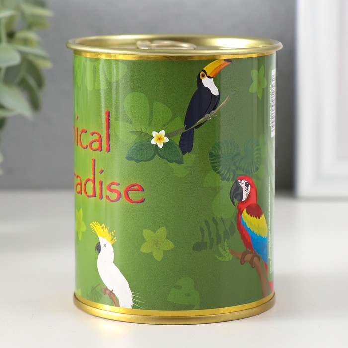 Копилка-банка металл Копилка-банка металл "Tropical paradise"