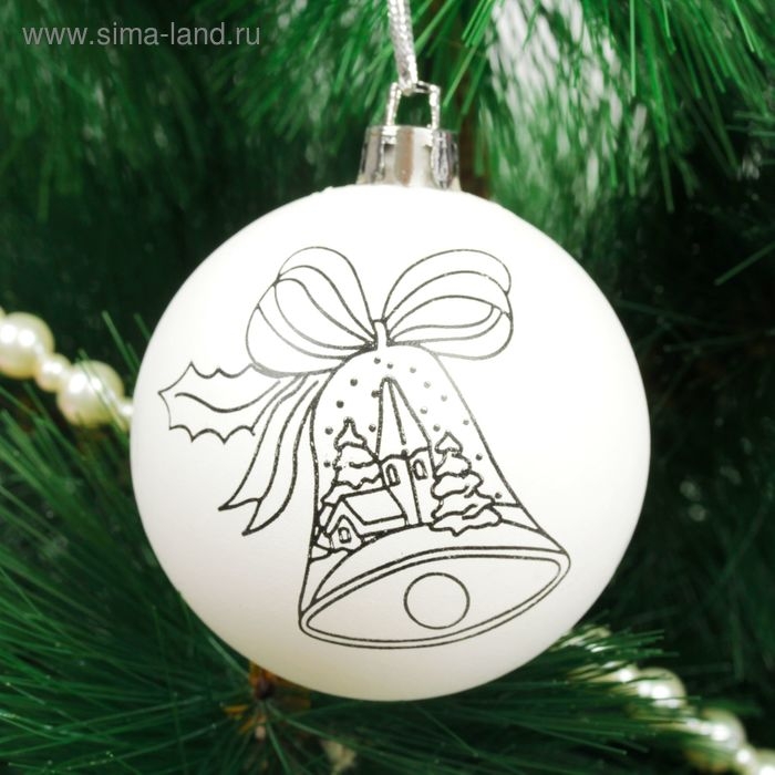 Новогоднее ёлочное украшение под роспись «Колокольчик» размер шара 6 см Новогоднее ёлочное украшение под роспись «Колокольчик» размер шара 6 см