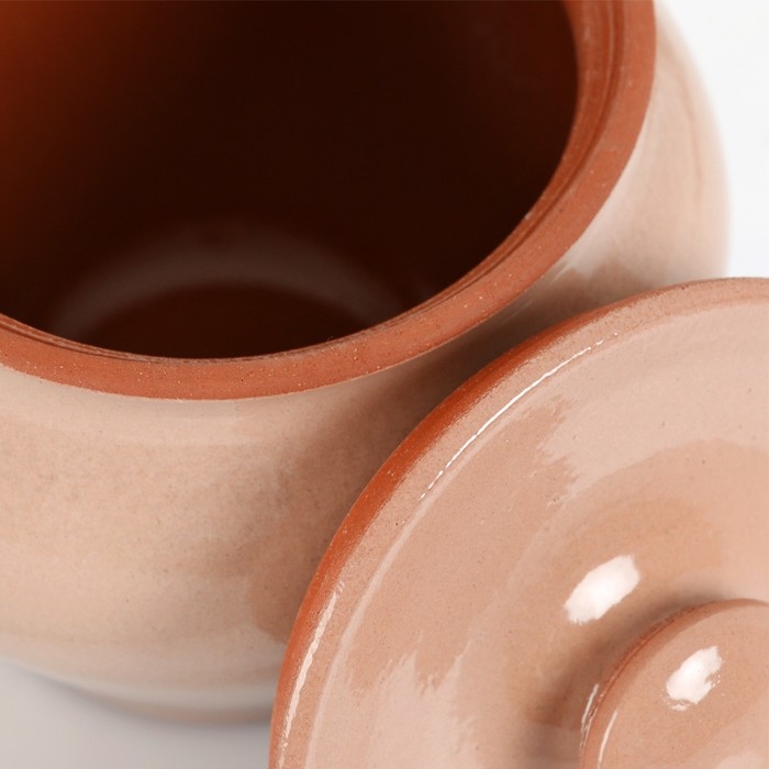 Горшочек под жаркое с крышкой  Горшочек под жаркое с крышкой "Вятский" 0,6л, бежевый