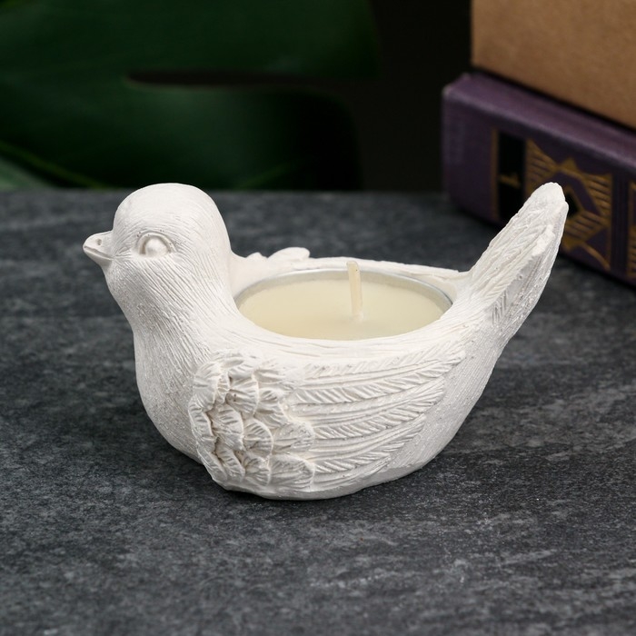 Подсвечник  Подсвечник "Птичка" перламутр, 8х5,5х4,5см