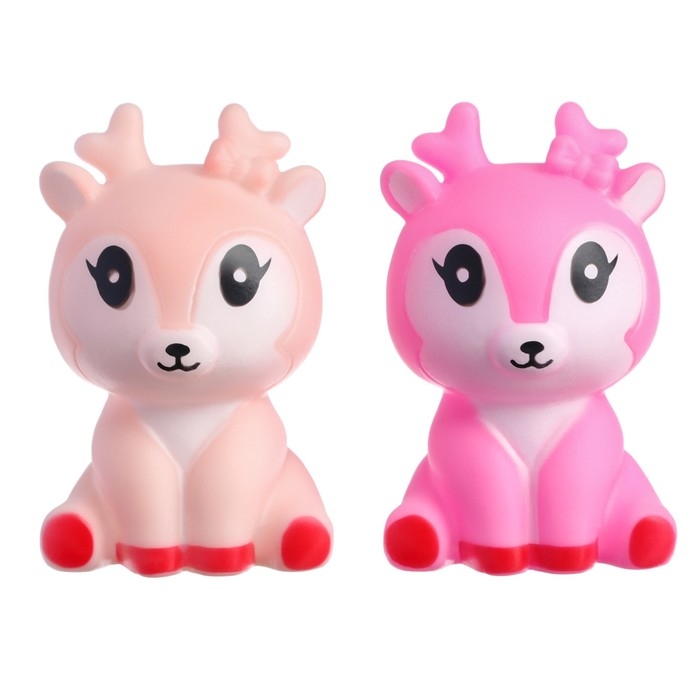 Набор резиновых игрушек для ванны «Оленята», 2 шт, цвет МИКС, Крошка Я