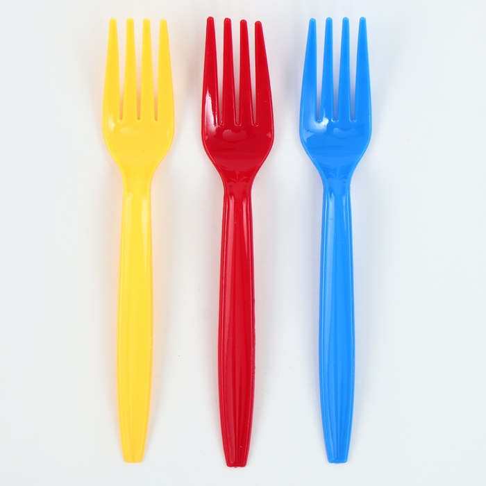 Вилки пластиковые, 6 шт., цвета МИКС Вилки пластиковые, 6 шт., цвета МИКС
