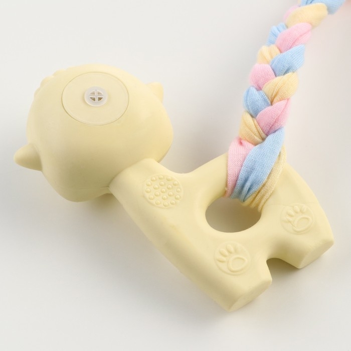 Игрушка жевательная Пижон Premium Игрушка жевательная Пижон Premium "Барашек", 9,4 х 6,4 х 3,2 см, жёлтая