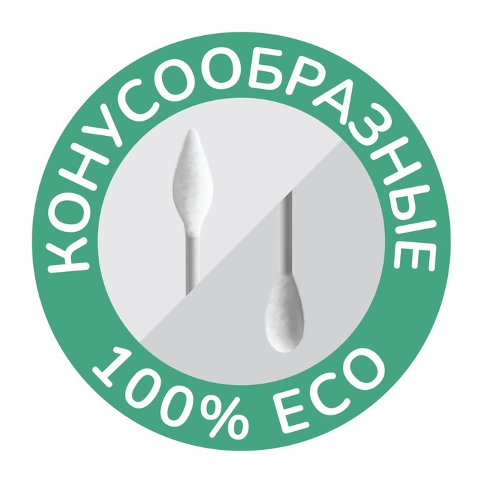 Детские ватные палочки 2в1 mama lubby, конус/универсальные, 100шт Детские ватные палочки 2в1 mama lubby, конус/универсальные, 100шт