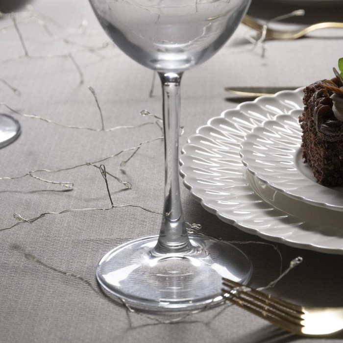 Гирлянда «Мишура» 2 м роса, IP20, серебристая нить, 50 LED, батарейки CR2032х2 (в комплекте), свечение белое Гирлянда «Мишура» 2 м роса, IP20, серебристая нить, 50 LED, батарейки CR2032х2 (в комплекте), свечение белое