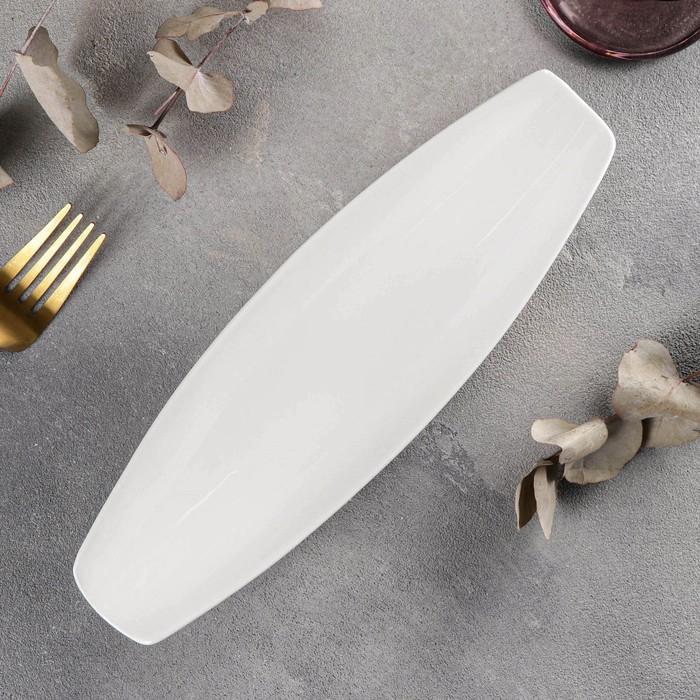 Блюдо фарфоровое Wilmax, 25,5×7,5 см, цвет белый Блюдо фарфоровое Wilmax, 25,5×7,5 см, цвет белый