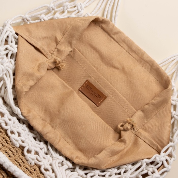 Сумка женская SL Home, ручное плетение, хлопок, 27×48 см Сумка женская SL Home, ручное плетение, хлопок, 27×48 см