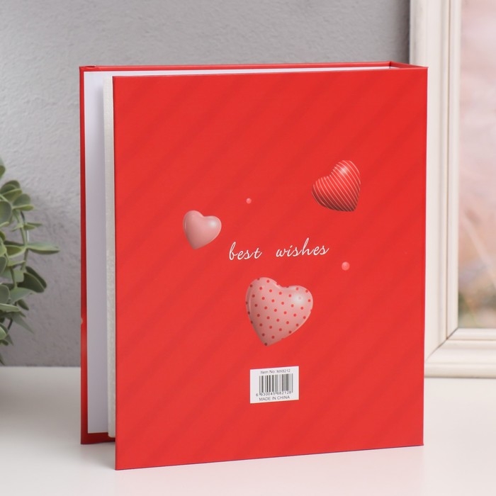 Фотоальбом на 80 фото 10х15 см Фотоальбом на 80 фото 10х15 см "3D сердца" в коробке МИКС 5х19х23 см