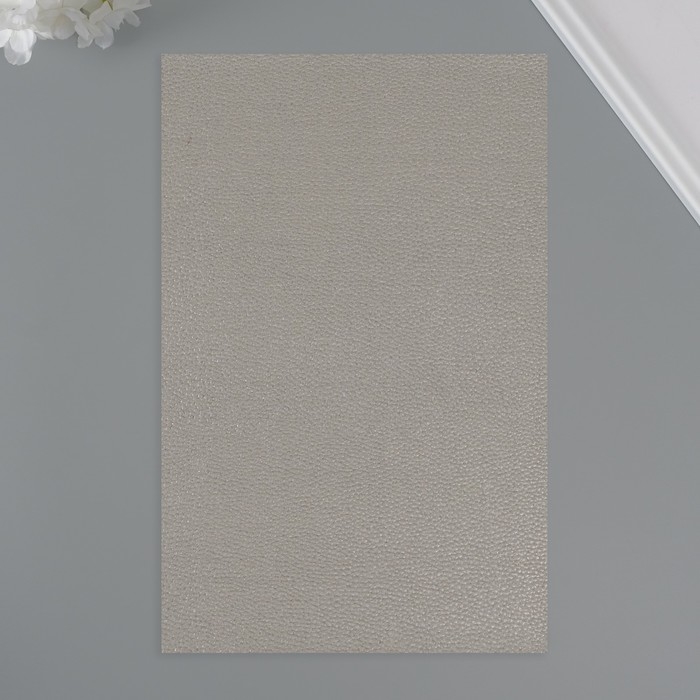 Лист для творчества иск.кожа Лист для творчества иск.кожа "Личи. Перламутр" тёмное серебро лист 33х20 см толщина 0,9 мм