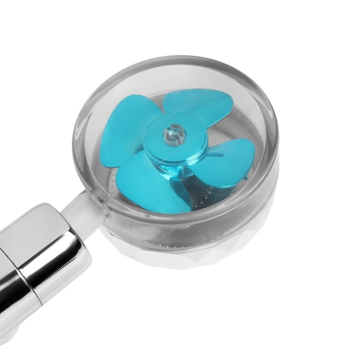 Душевая лейка ZEIN Z2349, с вентилятором, 1 режим, пластик/нержавеющая сталь, синий/хром Душевая лейка ZEIN Z2349, с вентилятором, 1 режим, пластик/нержавеющая сталь, синий/хром