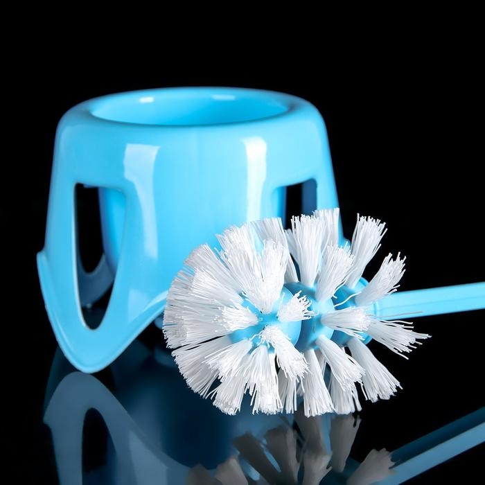 Ёршик для унитаза с подставкой «Практик», 11×11×33,5 см, цвет МИКС Ёршик для унитаза с подставкой «Практик», 11×11×33,5 см, цвет МИКС