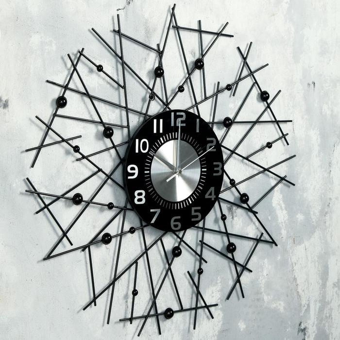 Часы настенные, интерьерные, большие  Часы настенные, интерьерные, большие "Тези", бесшумные, d-60 см, циферблат d-22 см