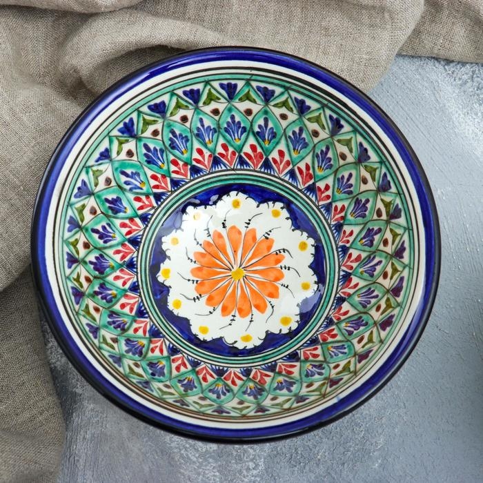 Коса Риштанская Керамика  Коса Риштанская Керамика "Узоры", 18 см, большая, микс