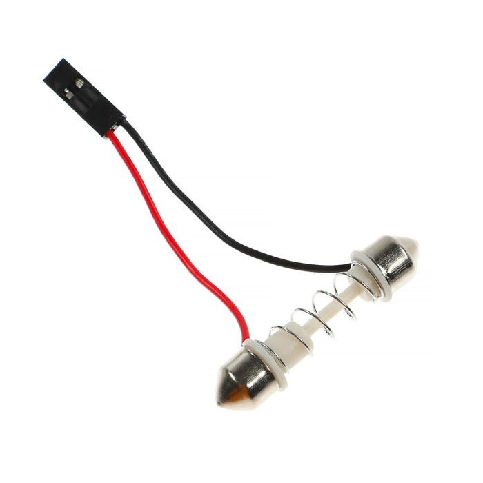 Автолампа светодиодная, 12 В, 24 SMD, два переходника, свет белый Автолампа светодиодная, 12 В, 24 SMD, два переходника, свет белый