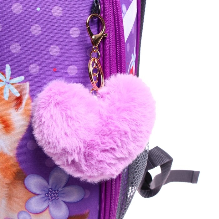 Рюкзак каркасный школьный 38 х 30 х 16 см, эргономичная спинка, Stavia "Рыжий кот"