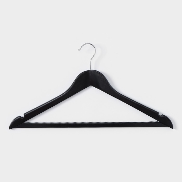 Плечики - вешалки для одежды LaDо́m Bois, 44,5×1,2×23 см, 3 шт, деревянные сорт А, антискользящая перекладина, цвет тёмное дерево Плечики - вешалки для одежды LaDо́m Bois, 44,5×1,2×23 см, 3 шт, деревянные сорт А, антискользящая перекладина, цвет тёмное дерево