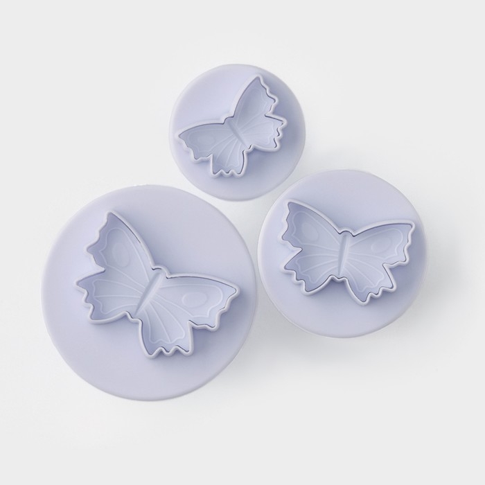 Набор плунжеров кондитерских Доляна «Бабочка», 3 шт, d=4/5/6 см Набор плунжеров кондитерских Доляна «Бабочка», 3 шт, d=4/5/6 см