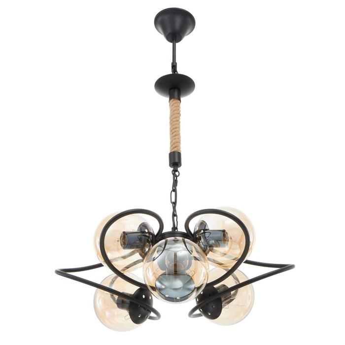 Люстра 85220/6 E27 40Вт черный 52х52х53-83 см BayerLux