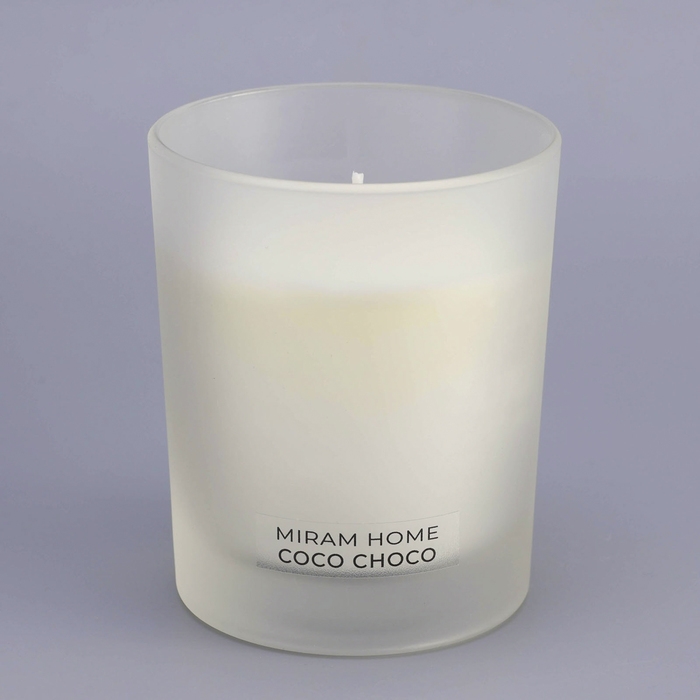 Свеча ароматическая в стекле  Свеча ароматическая в стекле "COCO CHOCO", кокос, шоколад и мёд, 200 г