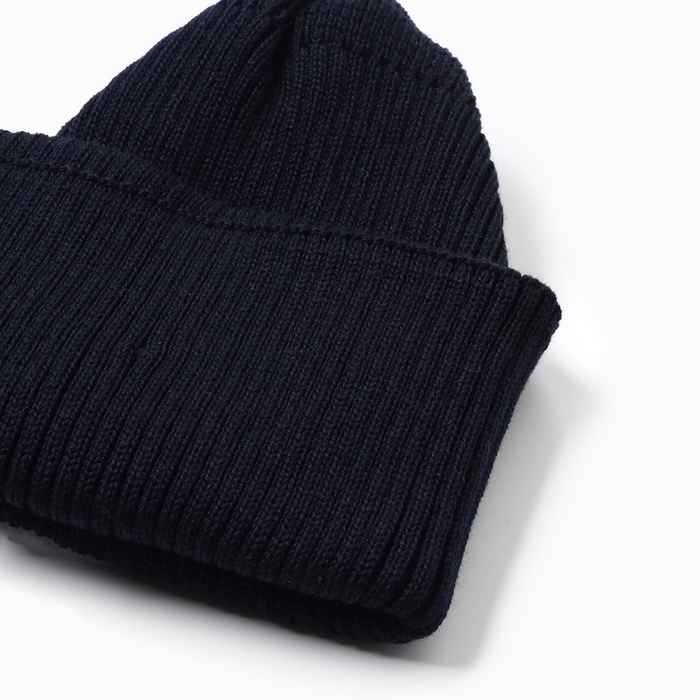 Шапка детская, цвет темно синий, размер 48-52 Шапка детская, цвет темно синий, размер 48-52