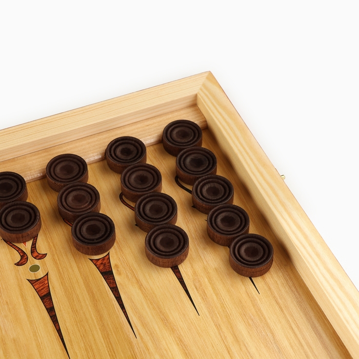 Нарды деревянные большие, с шашками  Нарды деревянные большие, с шашками "Волк", настольная игра, 60 х 60 см