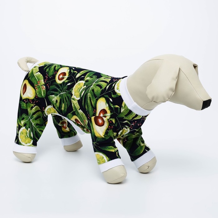 Комбинезон для животных «Авокадо», XS (ДС 27, ОШ 23-27, ОГ 41-45) Комбинезон для животных «Авокадо», XS (ДС 27, ОШ 23-27, ОГ 41-45)