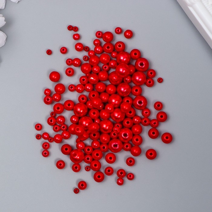 Бусины для творчества пластик Бусины для творчества пластик "Круглые. Искушение" d=3-8 мм, набор 10 гр