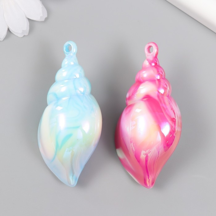 Декор для творчества пластик Декор для творчества пластик "Ракушка. Голография" МИКС 7 см