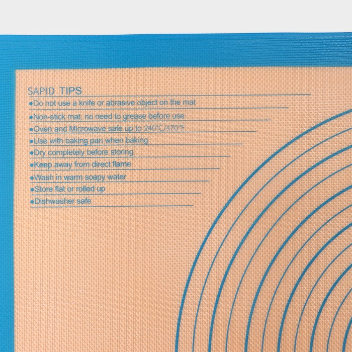 Армированный коврик с разметкой, силикон, 71×50,5 см, цвет синий Армированный коврик с разметкой, силикон, 71×50,5 см, цвет синий