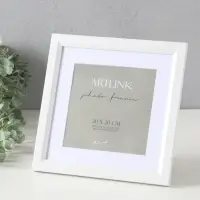 Фоторамка для фото 20х20 см, с паспарту 15х15 см МДФ Anna, белый