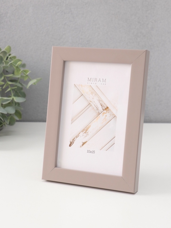 Фоторамка пластик Фоторамка пластик "МИРАМ" 10х15 см, св. коричневый