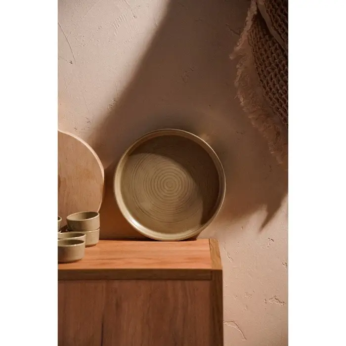 Тарелка обеденная фарфоровая SL Home &laquo;Песчаный бриз&raquo;, d=21 см, бежевая