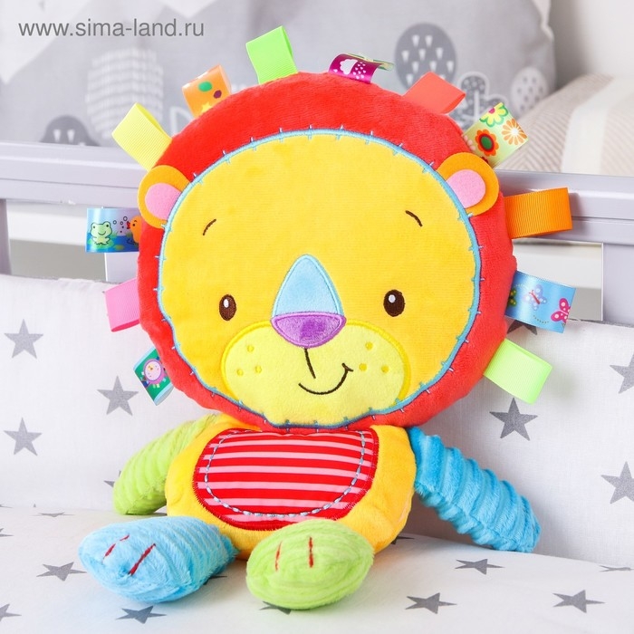 Подвеска - погремушка «Львенок», с пищалкой, на кроватку, коляску, Крошка Я Подвеска - погремушка «Львенок», с пищалкой, на кроватку, коляску, Крошка Я