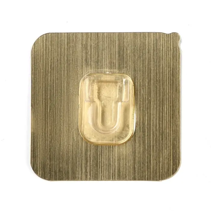 Комплект настенных держателей ТУНДРА, с клейкой поверхностью, 60×60×10 мм, цвет золото