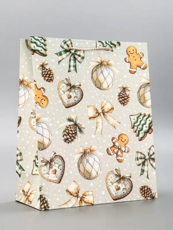 Пакет подарочный новогодний ламинированный, «Набор Новогодних игрушек» , 26×12×32 см Пакет подарочный новогодний ламинированный, «Набор Новогодних игрушек» , 26×12×32 см