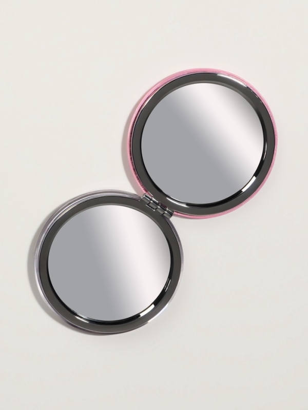 Зеркало складное «Цветы», d = 7,2 см, с увеличением, цвет сиреневый/фиолетовый