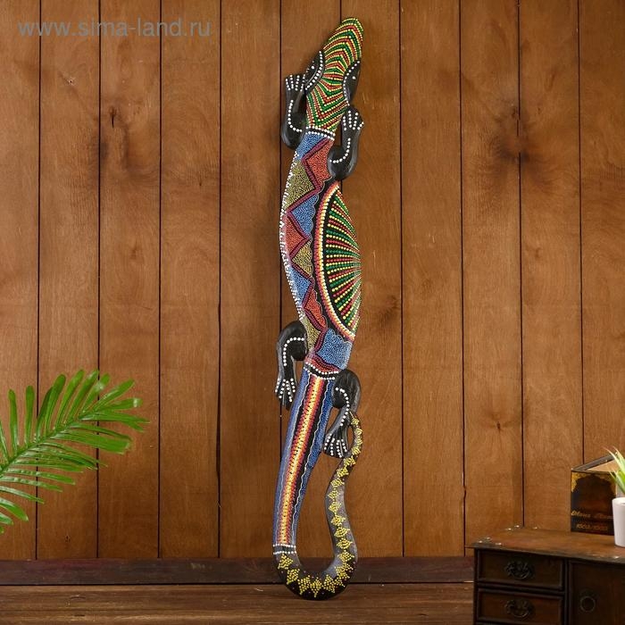 Панно декоративное  Панно декоративное "Ящерица геккон" 97х15х1,5 см МИКС